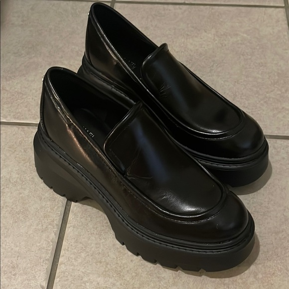 MICHAEL Michael Kors Black Platform Loafers size 8 - Picture 1 of 4
